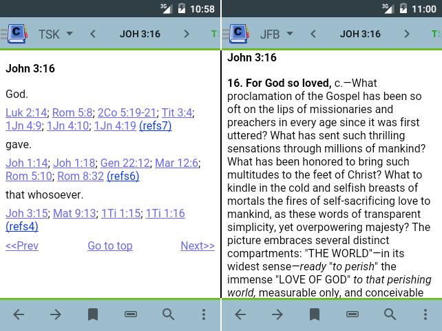 Commentary view Commentary view