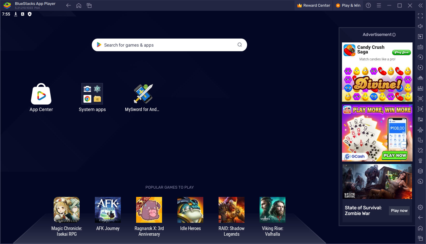 BlueStacks Home