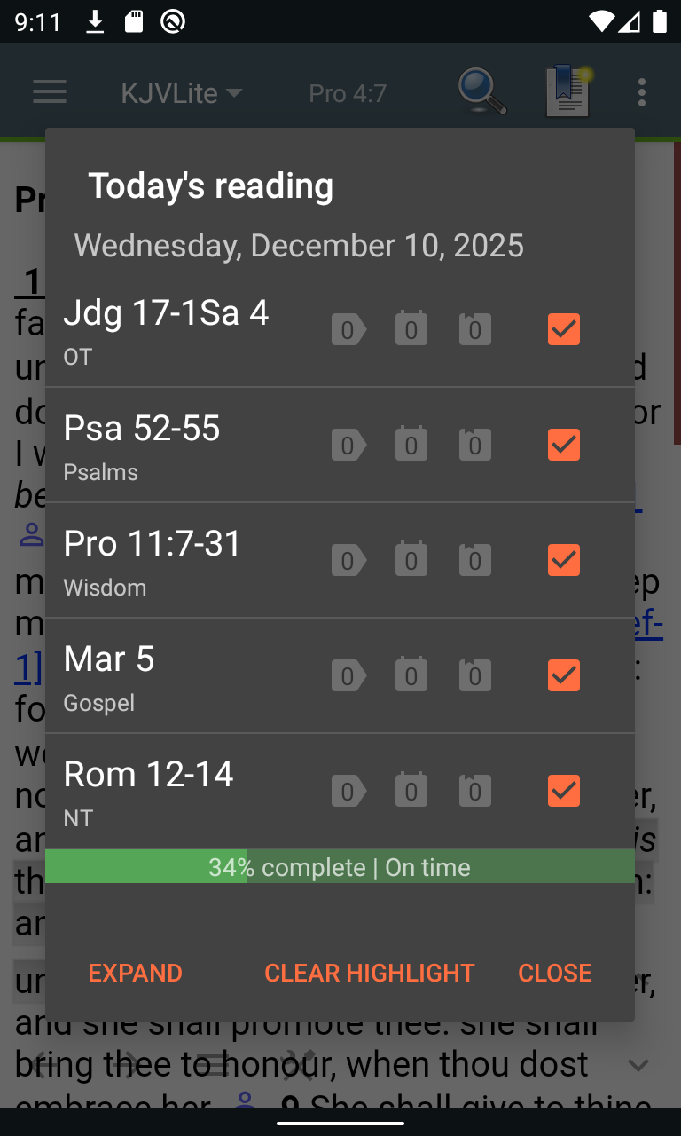 Compact today's reading